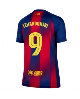 Billige Fotballdrakt Barcelona Robert Lewandowski #9 Replika Hjemmedrakt Dame 2025-26 Kortermet